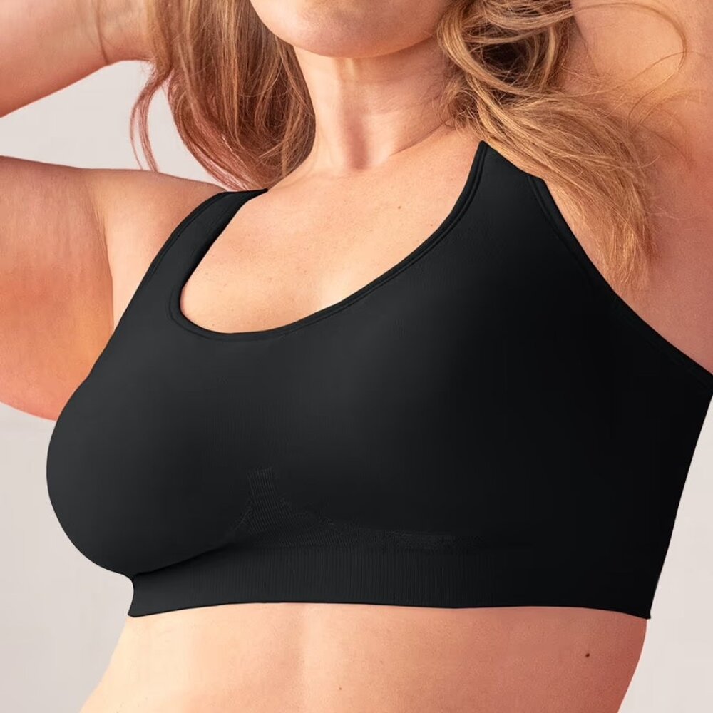 NWT Shapermint Everyday Comfort Straps Wireless Shaping Bra Black Size Medium M